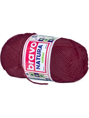 Bravo Natura Cotton Bordo 502 Pamuk Iplik 100GR 200MT