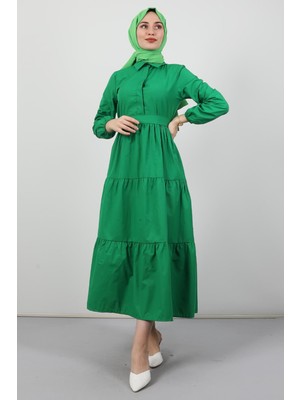 Giza Store Standart Yaka Düğmeli Elbise Benetton