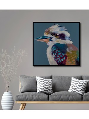 Teona Ahşap Çerçeve Görünümlü Renkli Kuş Ahşap Mdf Dekoratif  Dikdörtgen