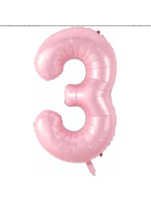 Sinda Rakam Folyo Balon- Pembe Rengi 76 cm (Paket Içerisinde 1 Adet Folyo Balon Gönderilecektedir)