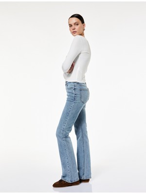 Koton Cepli Pamukluslim Fit Ispanyol Paça Jean Pantolon - Flare Jeans