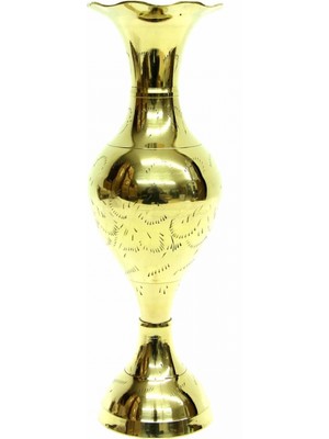 Pilelistore Vazo Desenli Model Tamamı Pirinç Dekoratif Hediyelik