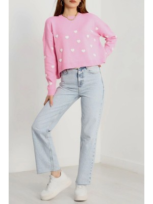 Gigi Giyim Kalp Detaylı Kadın Triko Kazak