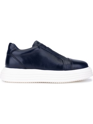 Tamer Tanca Erkek Hakiki Deri Lacivert Sneakers & Spor Ayakkabı 966 A702 Erk Ayk SK25-26 Lacıvert