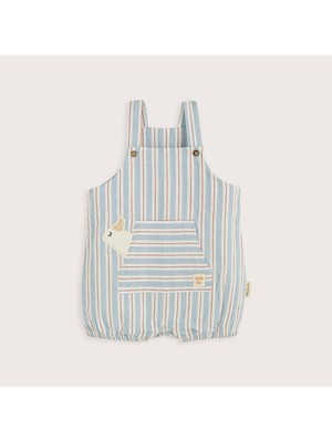 Chakra Sea Sıde Çizgili Tulum Mavi