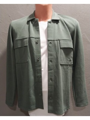 JSCO Erkek Çift Cep Kapaklı Full Likralı Double Face Sweat Gömlek