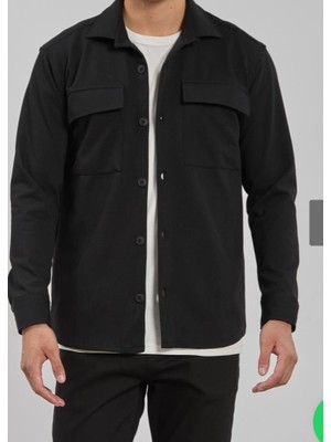 JSCO Erkek Çift Cep Kapaklı Full Likralı Double Face Sweat Gömlek