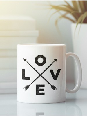 Hobi Shop Beyaz Kupa Bardak Aşk Doğum Günü Sevgililer Günü