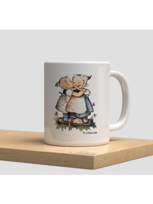 Hobi Shop Beyaz Kupa Bardak A68 - Winnie The Pooh - Aşk Arkadaşlık Dostluk Sevgi