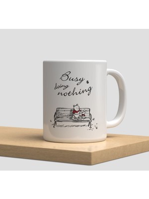 Hobi Shop Beyaz Kupa Bardak A265 - Winnie The Pooh Arkadaşlık Dostluk Kardeşlik Aşk Sevgi