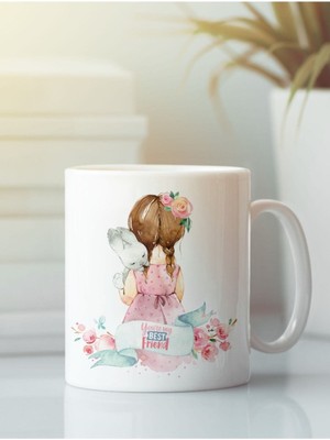 Hobi Shop Beyaz Kupa Bardak G160 Aşk Dostluk Arkadaşlık Sevgi Kardeşlik Doğum Günü