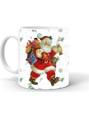 Hobi Shop Yılbası Noel Temalı Baskılı Seramik Beyaz Kupa