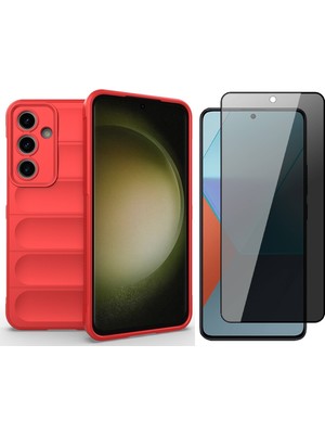 Vendas Samsung Galaxy A17 Kılıf Esnek Tpu Oyuklu Arka Yüzey Tasarımlı Zore Etnik Silikon Kapak + Hayalet Ekran Koruyucu
