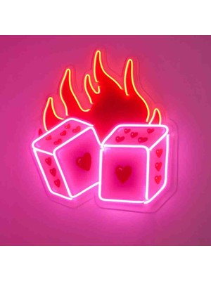 Kamer Neon LED Işıklı Pop Art Sanatsal Tablo