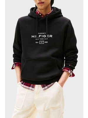 Tommy Hilfiger Pamuklu Regular Fit Logolu Kapüşonlu Sweat Erkek Sweat MW0MW40864 Bds