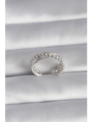 Claris Pirinç Gümüş Renk Kadın Yüzük