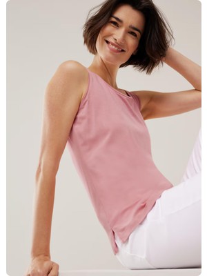 Only Walbusch 43-3916 / 889.017 Kalın Askılı Basıc  Tsh