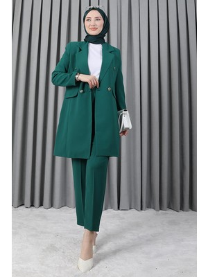 Giza Store Blazer Ceket Takım Zümrüt