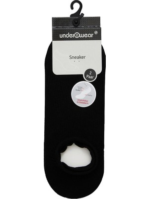 Underwear Spor Ayakkabı Çorabı Siyah 35-38 2'li