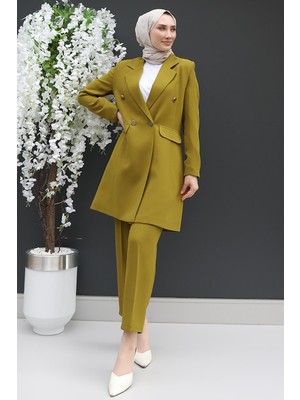 Giza Store Blazer Ceket Takım Yağ Yeşil