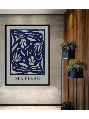 Teona Ahşap Çerçeve Görünümlü Matisse Soyut Sanat Ahşap Mdf Dekoratif Ev Duvar Tablo Dikdörtgen Ev Duvar Tablo
