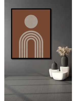 Teona Ahşap Çerçeve Görünümlü Minimalist Geometrik Ahşap Mdf Dekoratif Ev Duvar Tablo Dikdörtgen Ev Duvar Tablo