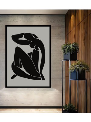 Teona Ahşap Çerçeve Görünümlü Matisse Soyut Sanat Dekoratif Ahşap Mdf Ev Duvar Tablo Dikdörtgen Ev Duvar Tablo