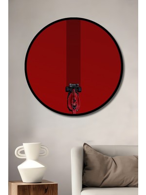 Teona Ahşap Çerçeve Görünümlü Formula 1 Araba Yarışı Ahşap Mdf Dekoratif Ev Duvar Tablo Yuvarlak Ev Duvar Tablo