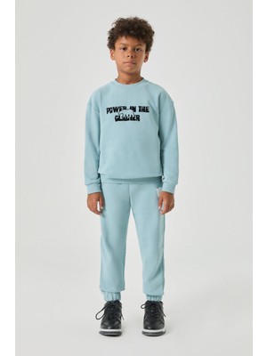 Nebbati Bg Store Erkek Çocuk Mavi Eşofman Üstü