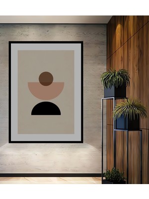 Teona Ahşap Çerçeve Görünümlü Minimalist Geometrik Dekoratif Ahşap Mdf Ev Duvar Tablo Dikdörtgen Ev Duvar Tablo