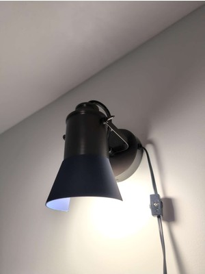 Noctabir Livemax Endüstriyel Duvar Lambası Klipsli Gölge