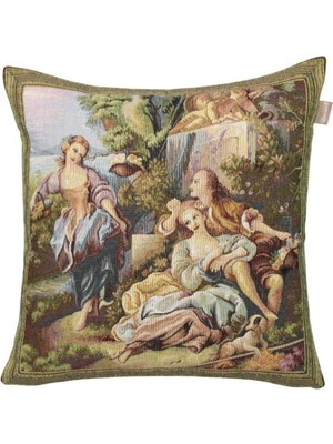 BELIEVE KUMRU VADİ B JAKARLI DOKUMA GOBLEN   DEKORATİF KIRLENT 40*40