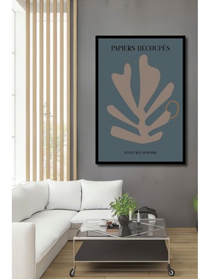 Teona Ahşap Çerçeve Görünümlü Henri Matisse Ilhamlı Dekoratif Ahşap Mdf Ev Duvar Tablo Dikdörtgen Ev Duvar Tablo