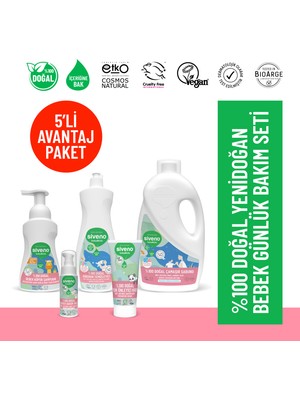 Siveno %100 Doğal Yenidoğan Bebek Çocuk Günlük Bakım Seti