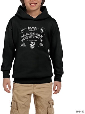 Zepplin Giyim Misfits Ouija Board Siyah Çocuk Kapşonlu Sweatshirt