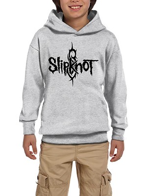 Zepplin Giyim Slipknot x Ball Gri Çocuk Kapşonlu Sweatshirt
