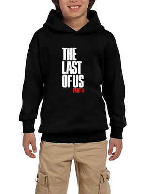 Zepplin Giyim The Last Of Us Part 2 Yazı Siyah Çocuk Kapşonlu Sweatshirt