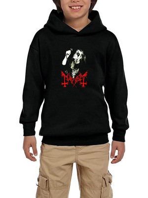 Zepplin Giyim Mayhem Rotten Dead Siyah Çocuk Kapşonlu Sweatshirt