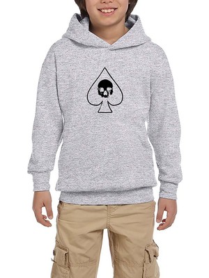 Zepplin Giyim Motörhead Ace Of Spades Maça Gri Çocuk Kapşonlu Sweatshirt