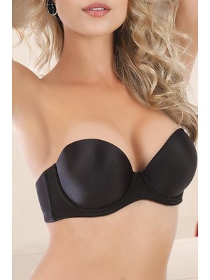 Nurteks 1590 Çift Dolgulu İki Beden Büyüten Straplez Sütyen