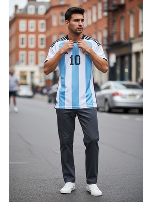 Messi 2021/22 Sezon Dünya Kupası 3 Yıldız Arjantin Yetişkin Forması