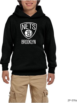 Zepplin Giyim Brooklyn N. Siyah Çocuk Kapşonlu Sweatshirt