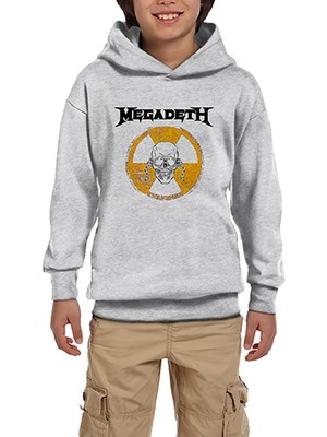 Zepplin Giyim Megadeth Danger Gri Çocuk Kapşonlu Sweatshirt