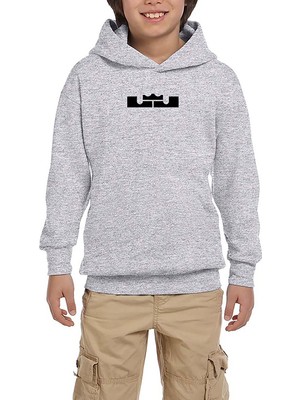 Zepplin Giyim Lebron J. Logo Gri Çocuk Kapşonlu Sweatshirt