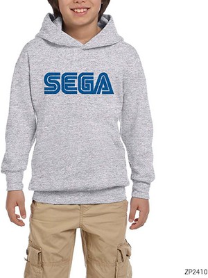 Zepplin Giyim Sega Gri Çocuk Kapşonlu Sweatshirt