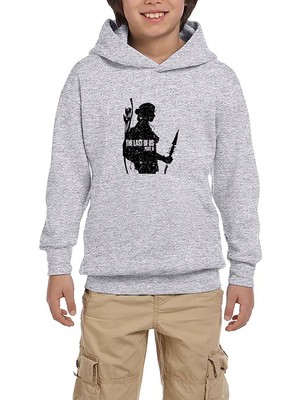 Zepplin Giyim The Last Of Us 2 Ellie Face Gri Çocuk Kapşonlu Sweatshirt