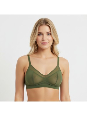 Bonbon Kadın Tül Transparan Balensiz Spor Sütyen BB2059