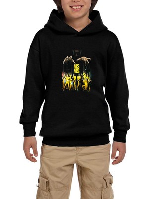 Zepplin Giyim Vis A Vis Siyah Çocuk Kapşonlu Sweatshirt