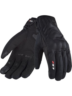 Ls2 Jet 2 Waterproof Siyah Eldiven Yumuşak Kadife Astar ve Dokunmatik Ekran Uyumluluğu ile S Beden