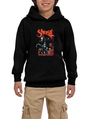 Zepplin Giyim Ghost Horse Siyah Çocuk Kapşonlu Sweatshirt